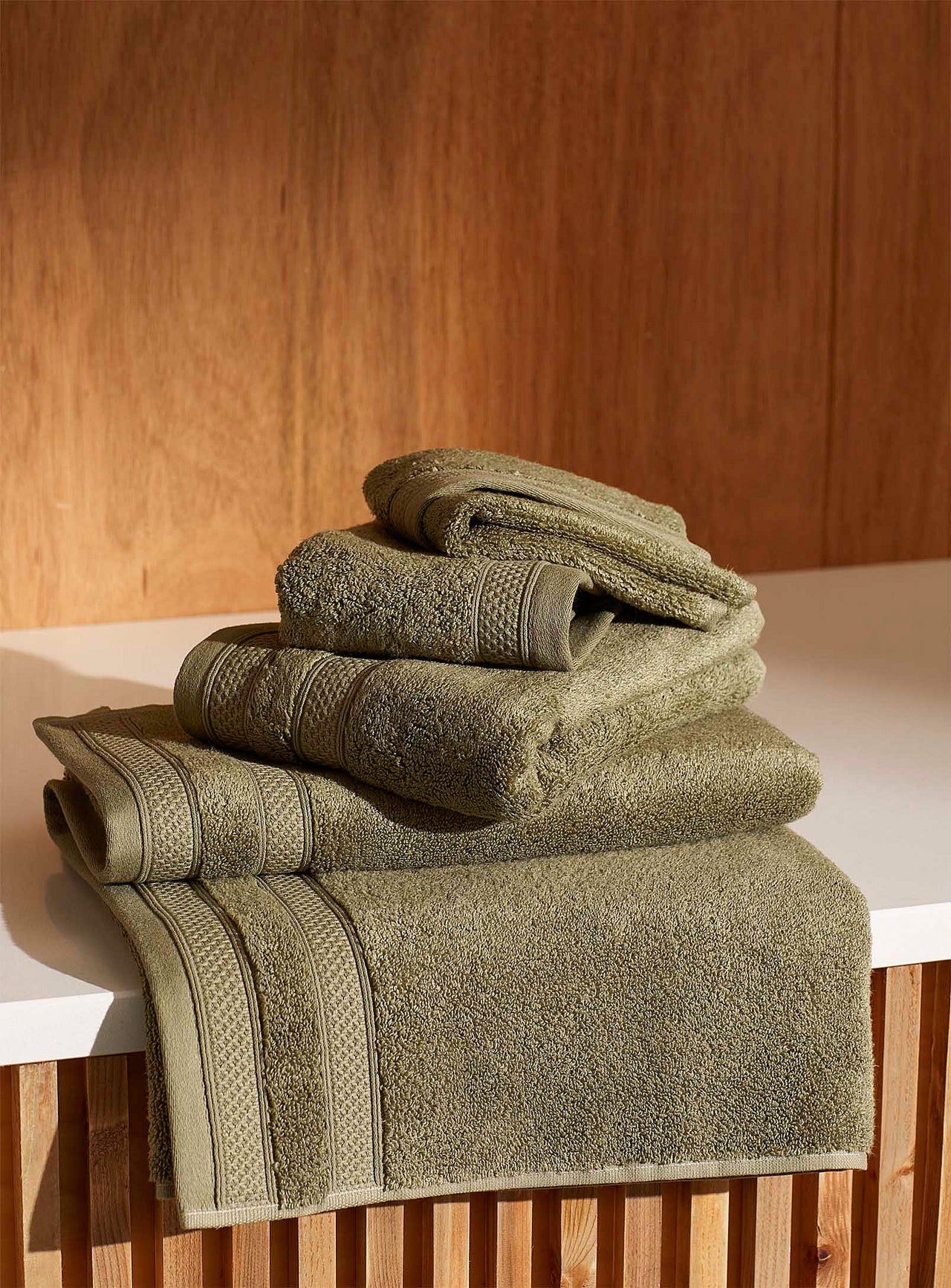 Cotton and modal towels
