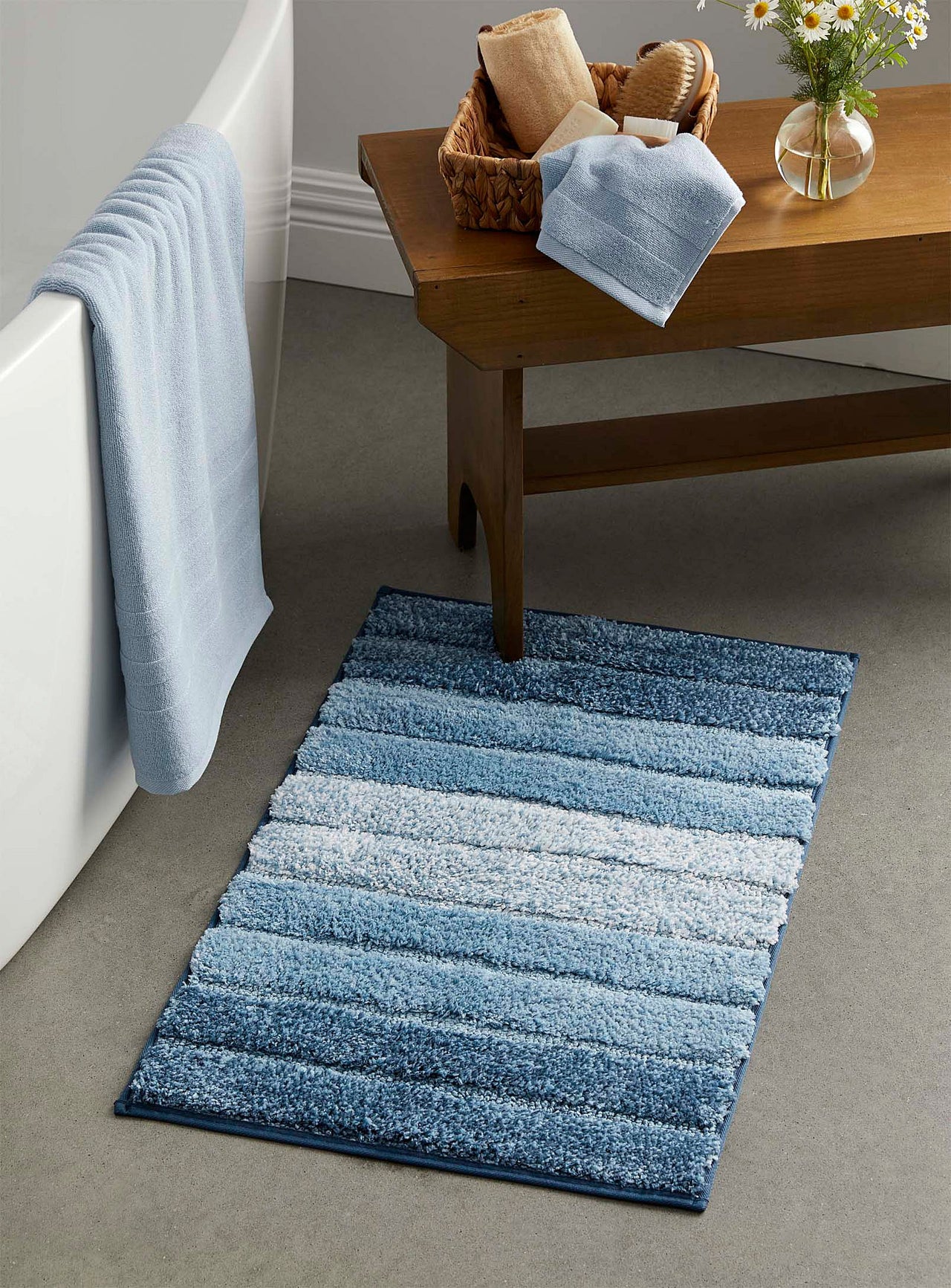 Heather shade bath mat