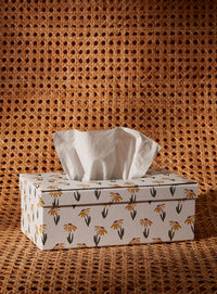 Blooming sunflower tissue box