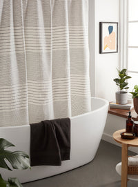 Thumbnail for Chic textured shower curtain