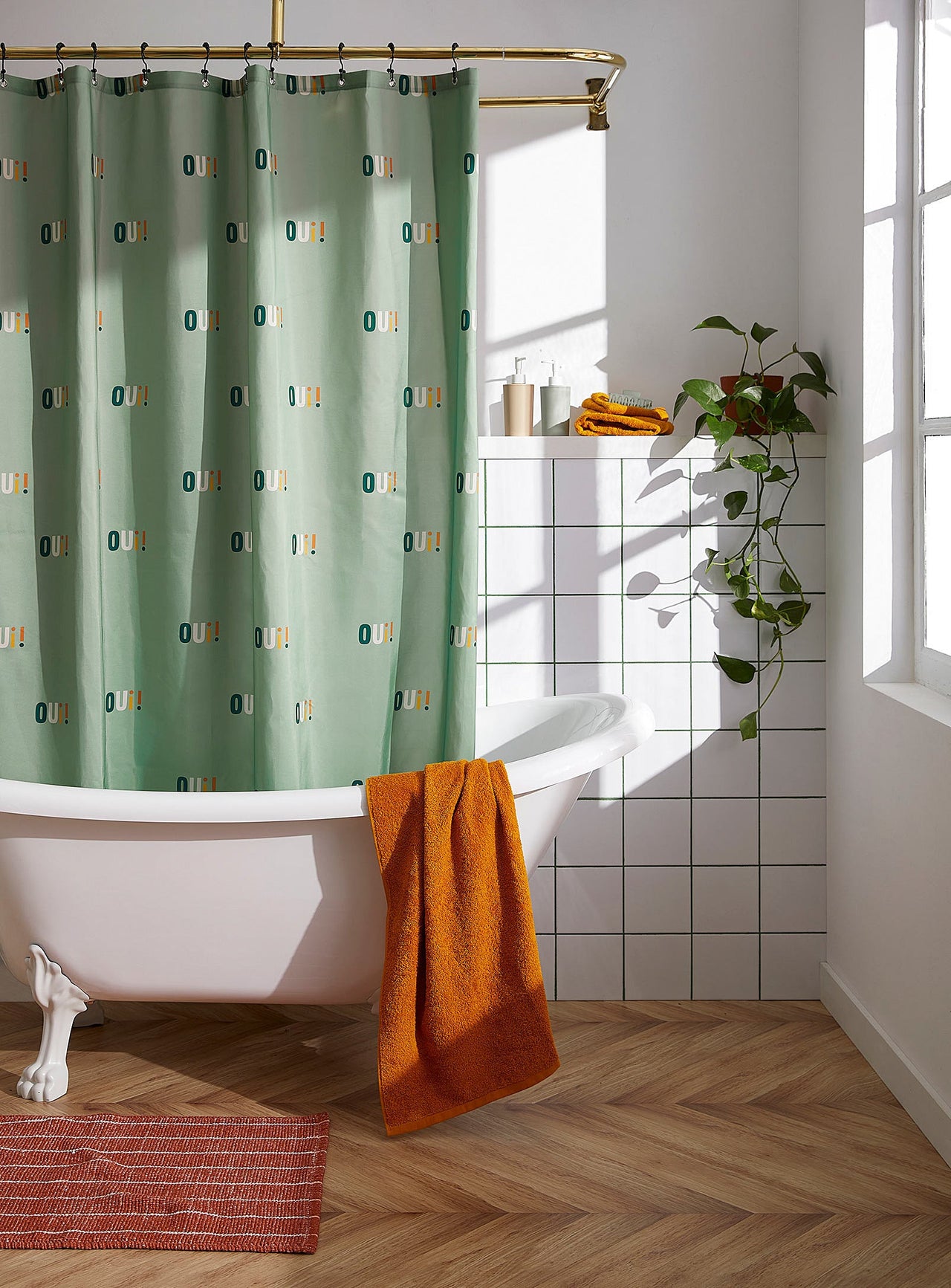 Oh que oui shower curtain