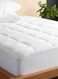 Thumbnail for Egyptian cotton and bamboo rayon 330-thread-count mattress protector