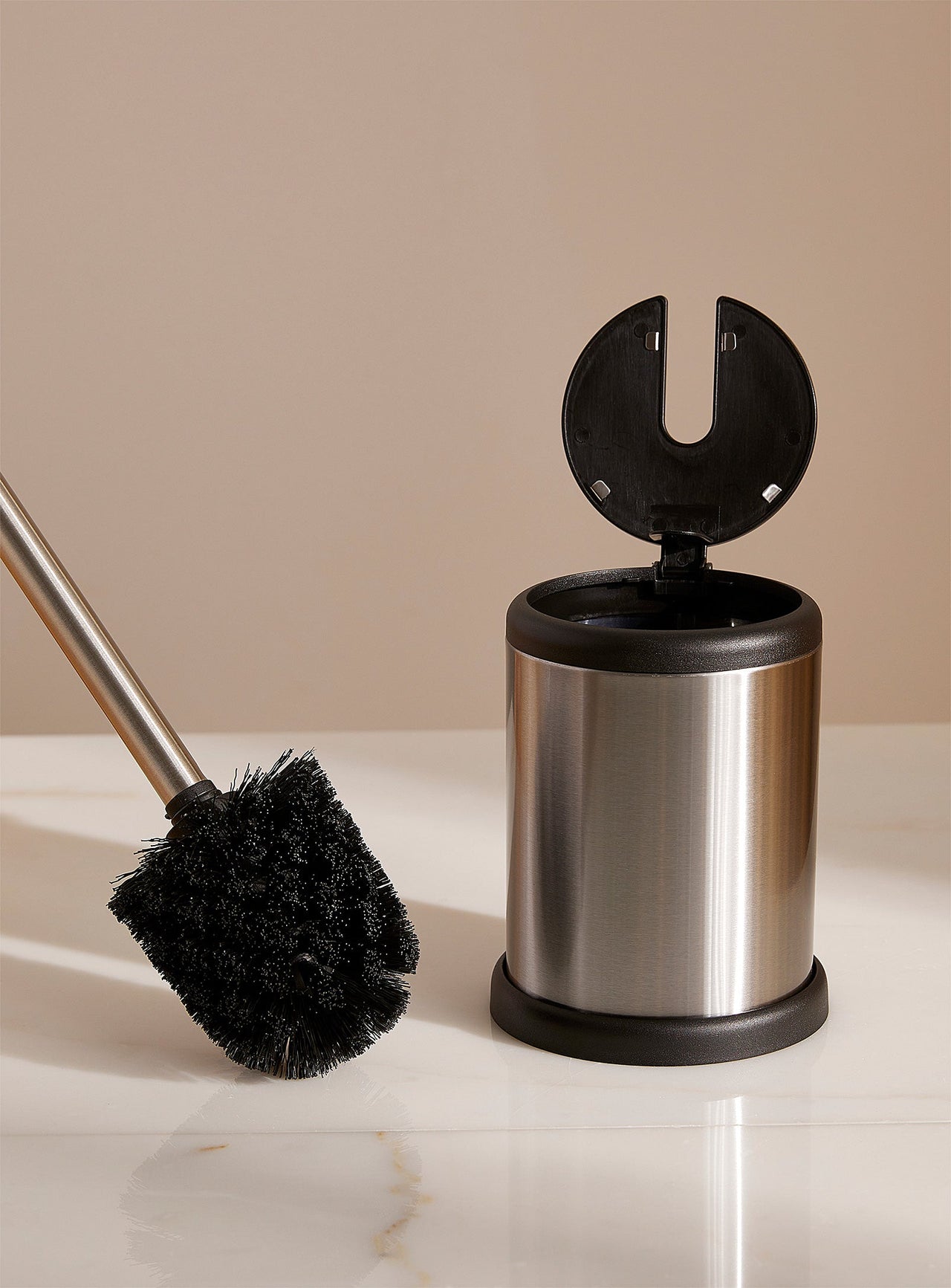 Stainless steel toilet brush